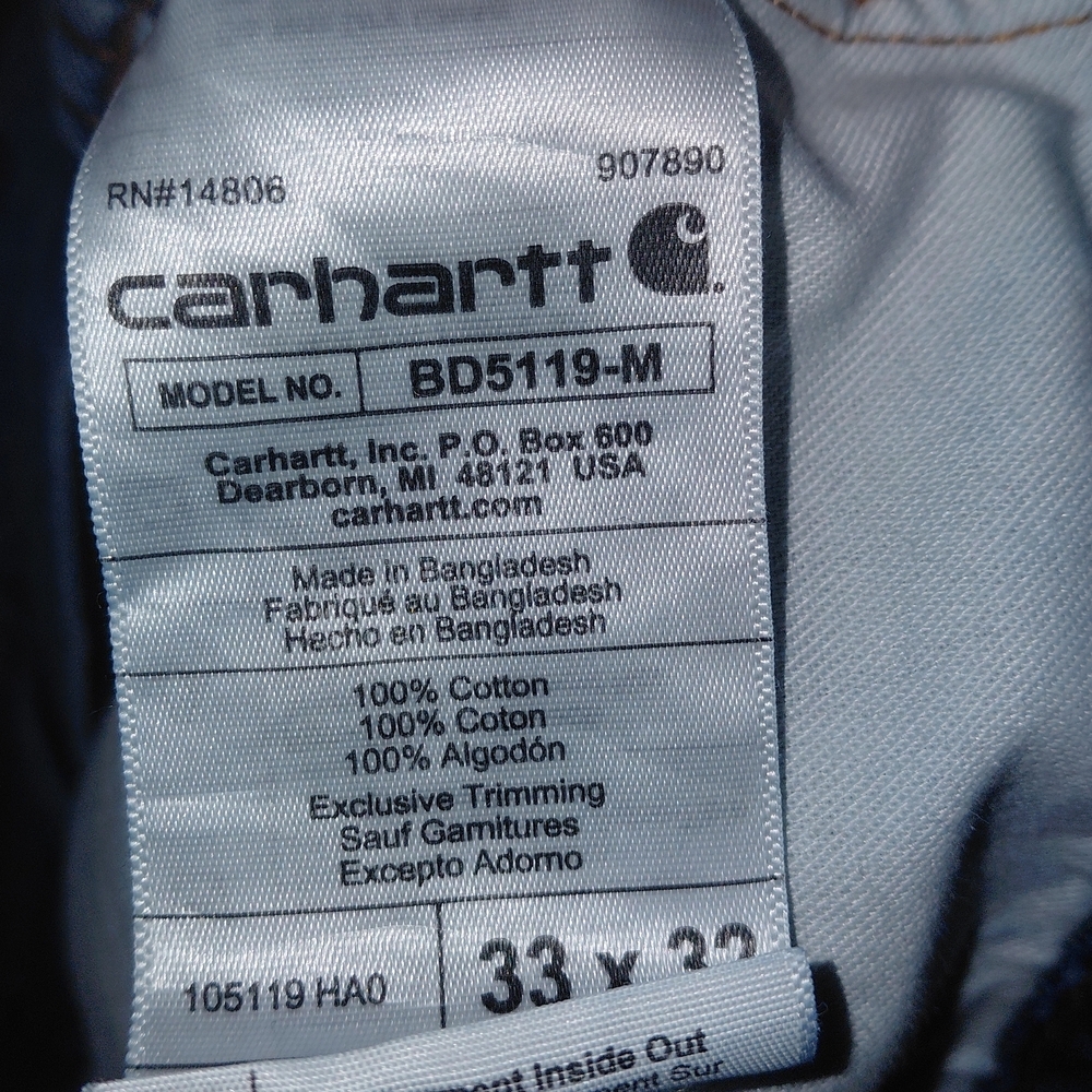 Carhartt Men's Relaxed Fit Blue Jeans - Picture 6 of 6